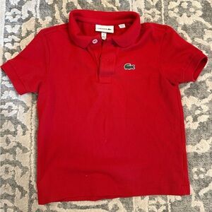 Lacoste Kids Polo Shirt in Bright Red